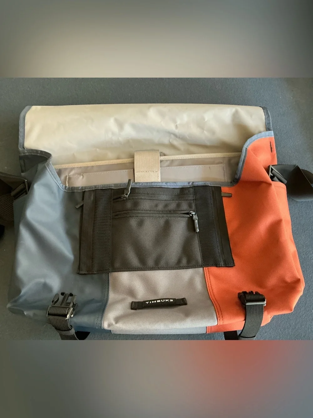 NWT - Timbuk2 Men's Custom Classic Messenger Bag - Orange/Gray/Blue